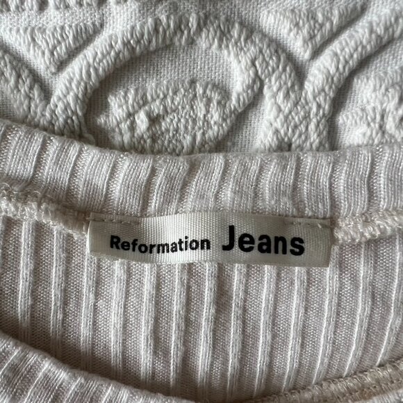 Reformation Ribbed White Tee - Picture 6 of 8